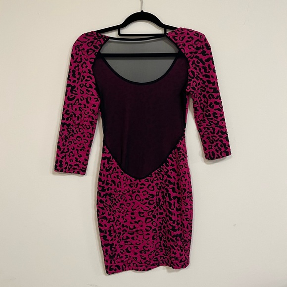 Pink Leopard Print Dress - Picture 2 of 2